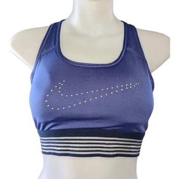 NWOT. Nike DRI-FIT Purple w/Lime Green Sports Bra Women's Size S - Picture 2 of 4